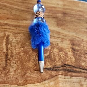 Blue Furry  Pen